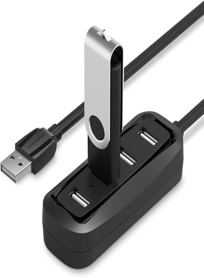 VENTION 4 Ports USB 2.0 Hub 0.5m (Black)